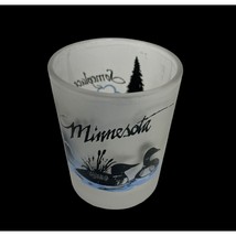 Shot Glass Frosted Minnesota Loon Someplace Special - $12.59