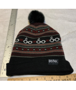 Harry Potter Knit Hat Black Official OSFA Skull Toque Glasses - $8.06 CAD