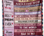 Mom Blankets from Daughter Birthday Gifts for Mom from Son, My Amazing M... - £23.71 GBP