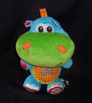 Infantino Snicky Snack Blue Baby Hippo Plush Storybook Stuffed Animal Plush Toy - £14.94 GBP