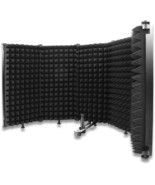 Microphone Isolation Shield, Foldable Acoustic Isolation Foam Filter Ref... - £46.27 GBP