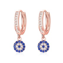 Ilver hoop earrings evil eye earring blue zircon fashion earrings turkish jewelry gifts thumb200