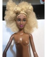 Barbie Fashionista Doll #180 African American Blonde Afro Hair Nude - $173.62 MXN