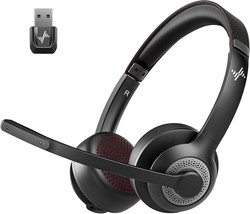 Wireless Headset With Ai Noise Cancelling Microphone, Bluetooth+Usb Dongle - $71.98