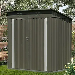 Outdoor Storage Shed for Garden, Size 6.1 * 4 * 6FT, Outside Metal Garde... - $370.99