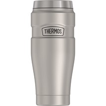 THERMOS Stainless King Vacuum-Insulated Travel Tumbler, 16 Ounce, Matte Steel - £31.63 GBP