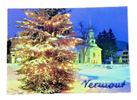 Vermont Postcard South Royalton Christmas Church Winter Scene - £3.19 GBP