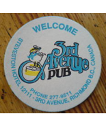 Coaster Third Ave Pub 1980s Pelican BC Beer One White Blue Yellow Black ... - £10.29 GBP