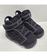 Excellent Condition Nike Jordan 6-17-23 TD Black University Red Baby Sho... - $24.65