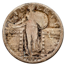 1927-S Silber Stehend Liberty Quarter 25C (Gut, G.Zustand - £36.98 GBP