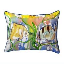 Betsy Drake Angel Fish Small Indoor Outdoor Pillow 11x14 - £39.56 GBP