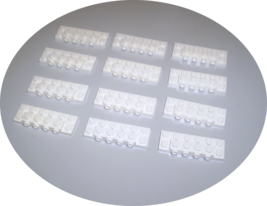 12 Used LEGO White Plate, Modified 2 x 6 x 2/3 with 4 Studs 87609 - £7.95 GBP