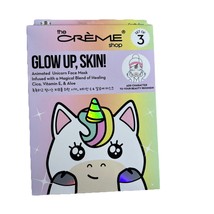 The Crème Shop Glow Up, Skin!  Unicorn Facial Mask Sheets Set Of 3 - $8.80