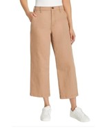 Ella Moss Womens Pants Brown Cropped Wide Leg Pockets High-Rise Belt Loops - $829.41 MXN