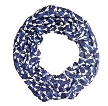 Charming Charlie Dragonfly Infinity Scarf Navy White Lightweight Sheer 3... - £18.29 GBP