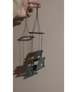 Vintage Metal Cow Wind Chime Silver Country Farm Home Decor Animals 14” - $21.92 CAD
