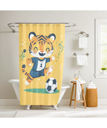 Theo the Thunderous Tiger Shower Curtain by Dancing Littles Jungle - $742.38 MXN