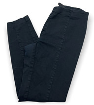 H&amp;M Womens Basic Striped Stretch Black Pull on Pants Leggings Sz 14 Cotton Blend - £11.65 GBP