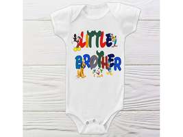 Boys Little  brother Mickey onesie. Mickey and friends little brother on... - £10.29 GBP