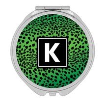 Cheetah Animal Print : Gift Compact Mirror Green Fashion Pattern For Her... - £10.35 GBP+