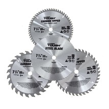 Assorted 4Pc 7-1/4 Inch Wood Cutting Carbide Tipped Steel Circular Saw B... - $47.99