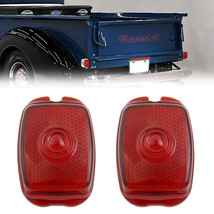 Red Glass Tail Light Lamp Lens Pair for 1940-53 Chevy GMC Truck &amp; 1937-38 Car - £11.17 GBP