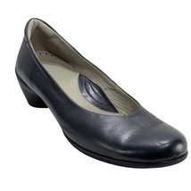 ECCO Black Leather Cushioned Heels Shoes Women&#39;s Size 9 - $1,027.77 MXN