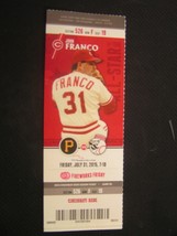 MLB 2015 Cincinnati Reds Full Unused Ticket Stub Vs Pittsburgh 8/31/15 - $1.97