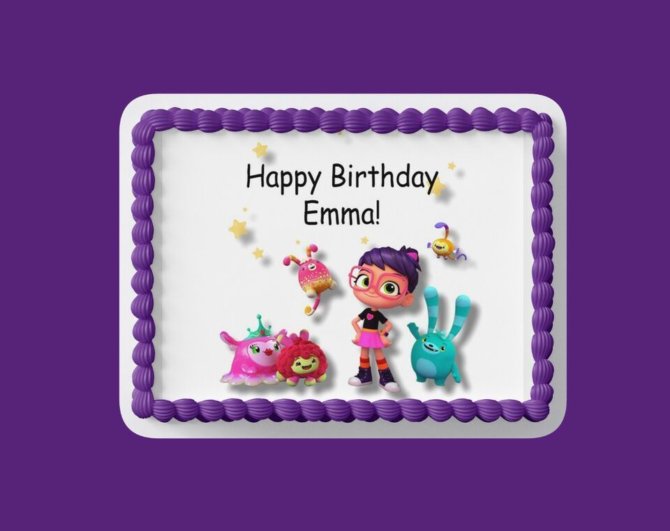 Custom Edible Birthday Cake Topper/ Peel like a sticker - $9.89
