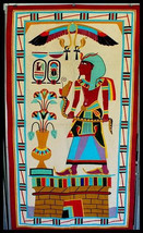 Egyptian Revival Portiere Tapestry Original The Temple&#39;s Cult Decoration  - £599.51 GBP