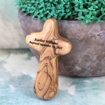 Large 4&quot; Personalized Comfort Cross Baptism gift, First Communion gift, religiou - £35.93 GBP