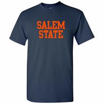 AS01 - Salem State Vikings Basic Block T Shirt - Small - Navy - £18.84 GBP