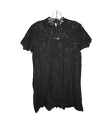 Entro Black Floral Lace Short Sleeve Mini Dress Size S - $28.72 CAD