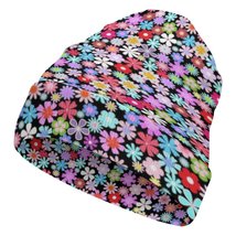 Mondxflaur Floral Winter Beanie Hats Warm Men Women Knit Caps for Adults - £15.02 GBP