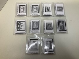 Lot Of 10 New Mystic Stamp Mounts Assorted Sizes Black Back New In Packages - £20.51 GBP
