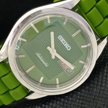 Vintage Seiko 5 Automatic 7009A Japan Mens DAY/DATE Green Watch 593a-a311314-6 - £34.37 GBP