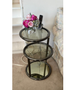 Chic chrome and glass plant holder. 27 inches high - £79.49 GBP