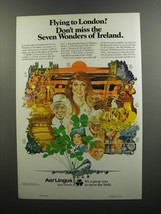 1977 Aer Lingus Airline Ad - Flying to London? Don&#39;t miss the seven wonders - £14.48 GBP