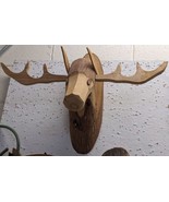 Wood Deer Mount Handcrafted Head and Antlers Can Be Rotated Wall Plaque - $4,664.49 MXN