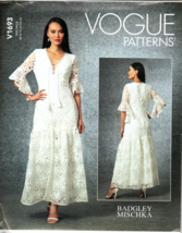 Vogue V1693 Badgley Mischka Special Occasion Dresses Misses 8 - 16 UNCUT Pattern - £17.36 GBP