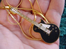 (M310-D) Black White Red Or Gold Gibson Les Paul Guitar Pendant Necklace Jewelry - £19.11 GBP