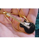 (M310-D) Black white red or gold GIBSON LES PAUL Guitar PENDANT Necklace... - £19.41 GBP