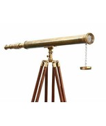 Antique Vintage nautical 39&quot; telescope with tripod stand watching brass ... - £170.15 GBP
