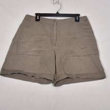 Jones New York Women&#39;s Olive Green Utility Shorts Pockets Casual Size 12 - $15.38