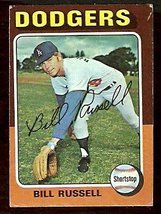 Los Angeles Dodgers Bill Russell 1975 Topps Baseball Card # 23 Vg+ - £0.48 GBP