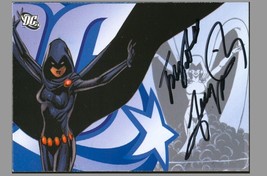 Dual Signed George Pérez &amp; Tony Daniel DC Archives Art Card ~ Teen Titan... - $59.39