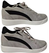 Ryka Women's Size 9.5 Wide Grey Snake Print Sneakers Vivvi Slip-On Wedge... - $19.79