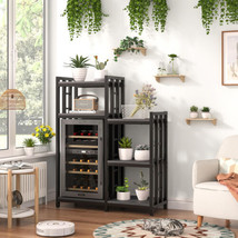 6-Tier Kitchen Bakers Rack, Multifunctional Storage Shelf, Mini Fridge &amp; Microwa - $526.49