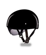 Daytona Skull CAP W/ INNER SHIELD HI-GLOSS Bike Motorcycle DOT Helmet DS8-A - £64.94 GBP