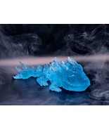 3d Printed Baby Dragon, No-layer lines, Smooth Frost Clear Blue Articulated - £11.79 GBP